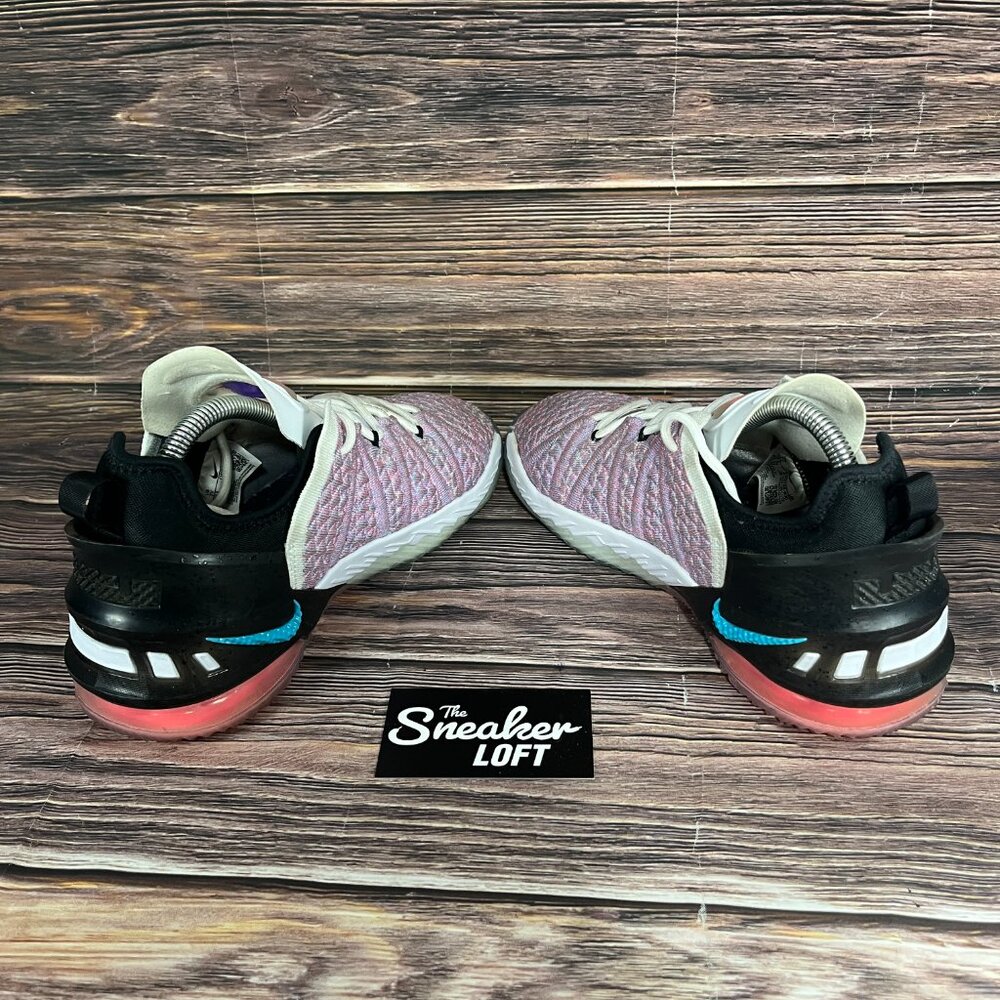 Nike LeBron 18 XVIII Youth Purple‎ White Basketball Shoes - Picture 5 of 8